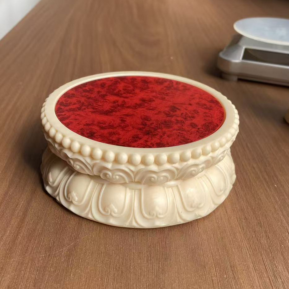 圆形底座佛像增高桌面摆放杯垫壶承实木工艺品象牙果镶嵌花梨樱木,家居饰品,桌面摆件,淘宝优惠券,粉丝福利购,淘宝优惠卷