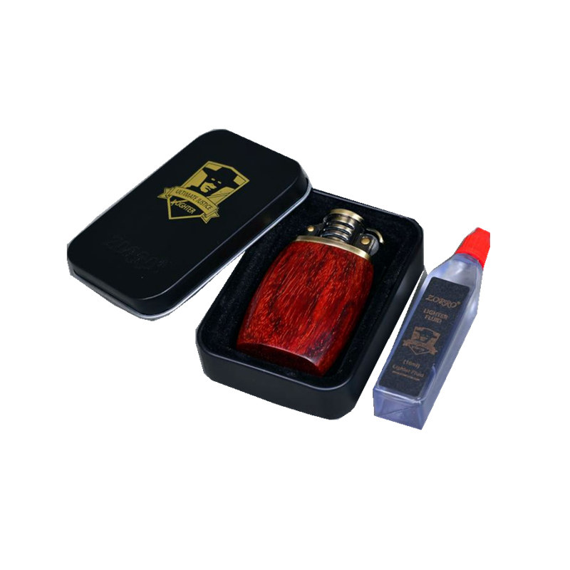 打火机红木煤油小叶紫檀木老料整木外壳佐罗机芯精美包装男人礼物
