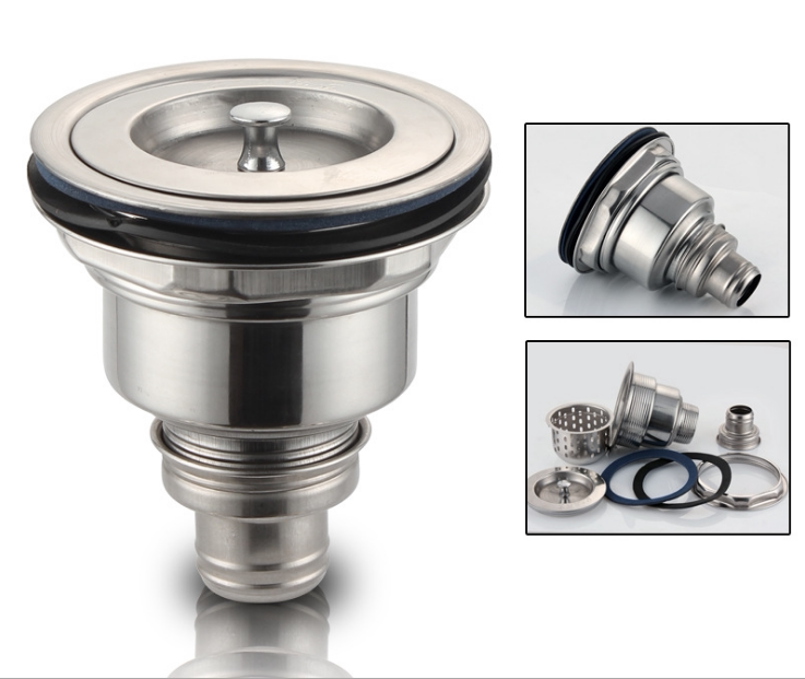 洗菜盆地漏 洗物盘 水槽洗菜盘下水器 洗物盆 不锈钢洗碗盘下水器