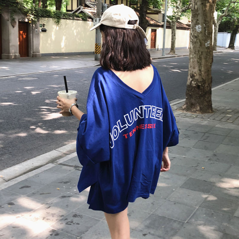 休閑運動套裝女夏2018新款韓版V領印花上衣+闊腿褲短褲兩件套學生