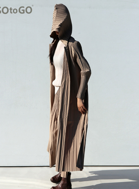 褶皱休闲风衣外套薄款女2025新款中长款高端大气减龄大码宽松垂感