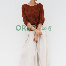 褶皱蛀虫纱大码 ORSOtogo设计师品牌女装 上衣日系薄 T恤宽松蝙蝠袖