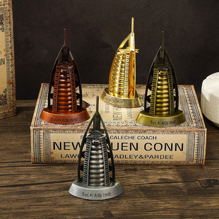 迪拜地标帆船酒店金属建筑摆件高楼大厦模型阿联酋家居旅游纪念品