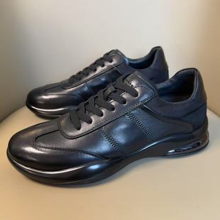 广州手工皮鞋春夏新款百搭休闲透气气垫鞋底388-97