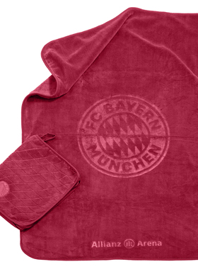 进口拜仁周边靠垫枕旅行沙发车载毯子二合一官方正品53598品德居