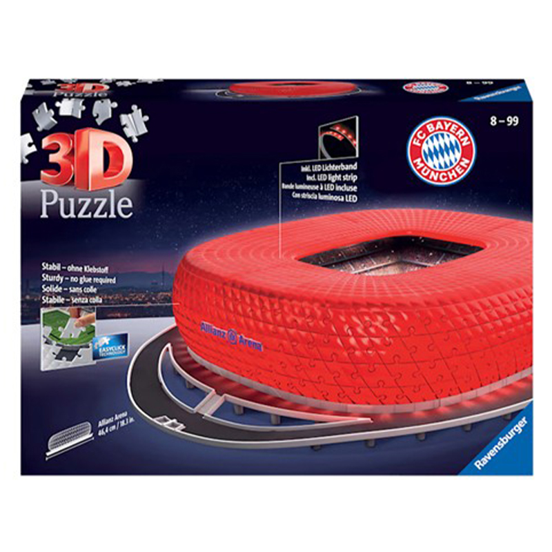 拜仁安聯球場模型3D拼圖擺件