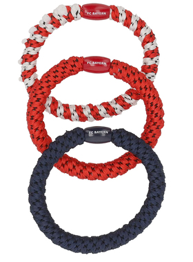 进口拜仁周边女士发带白红蓝三色发绳3个套装官方正品34979品德居