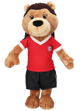 进口拜仁周边吉祥物Mia熊毛绒玩具收藏摆件35官方正品32365品德居