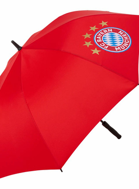 进口拜仁周边红色雨伞直柄加大直径136cm官方正品28466品德居