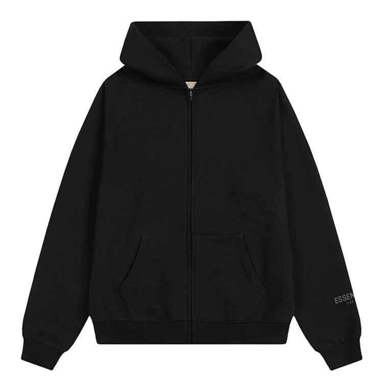 thumbnail for Chest zippered cardigan hooded sweatshirt 6695
