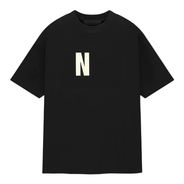 TOP Ess x 联名款 FW24 Tee 橡胶硅胶图案落肩宽松短袖T恤 颜色: 陨石黑/BLACK  浅雾灰/LIGHT HEATHER 尺码:S-XL   2511