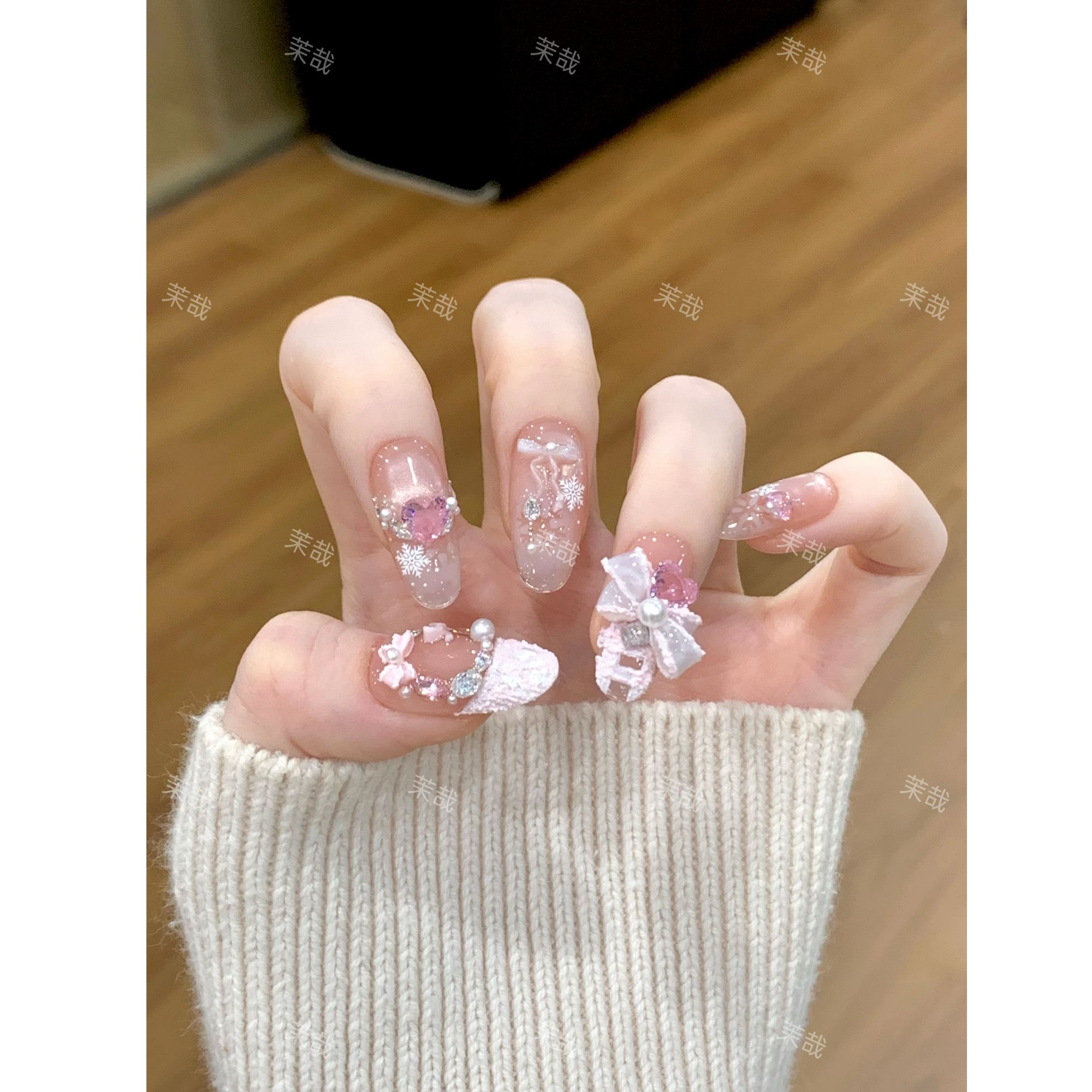 【爱丽丝梦境】纯手工定制美甲拆卸穿戴甲A5068