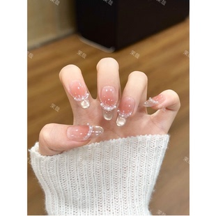 纯手工定制美甲拆卸穿戴甲A5275 暮色星轨