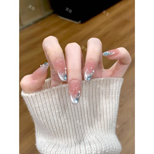 【月下银河】纯手工定制美甲拆卸穿戴甲A5236