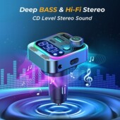 车载蓝牙接收器无损音质MP3播放器多用连接汽车充电器带快充点烟