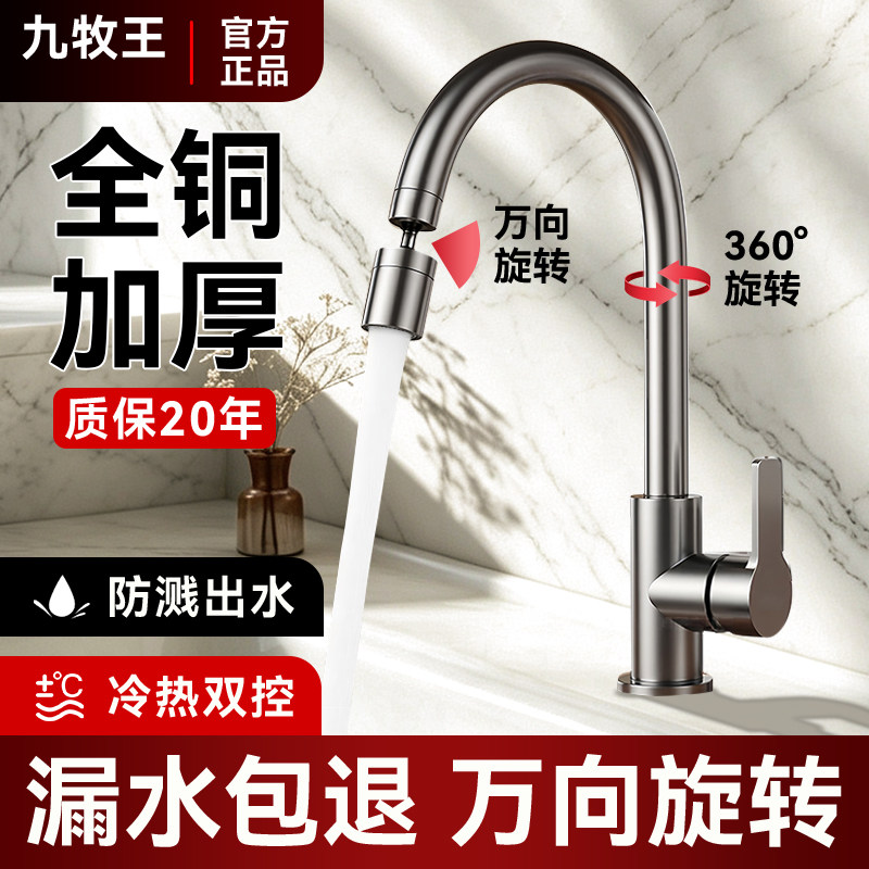 全铜加厚厨房冷热水龙头