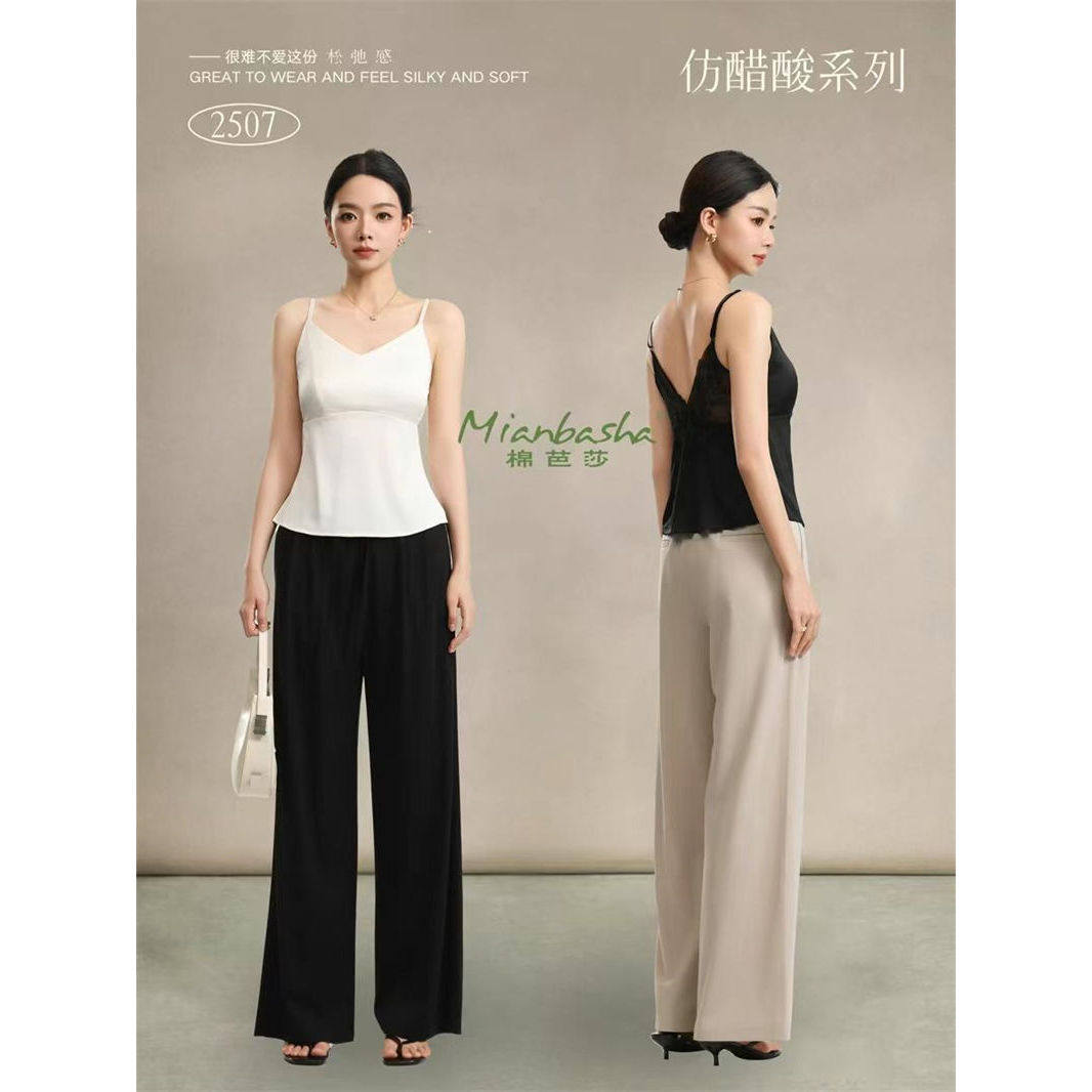 棉芭莎女免穿文胸 女罩杯一体式背心 后背软蕾丝设计 空调杯2507