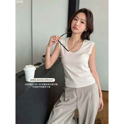 莱赛尔棉螺纹背心夏季