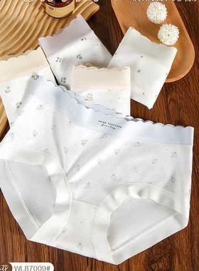 天妒元气小花WL87009女士三角内裤一盒五条