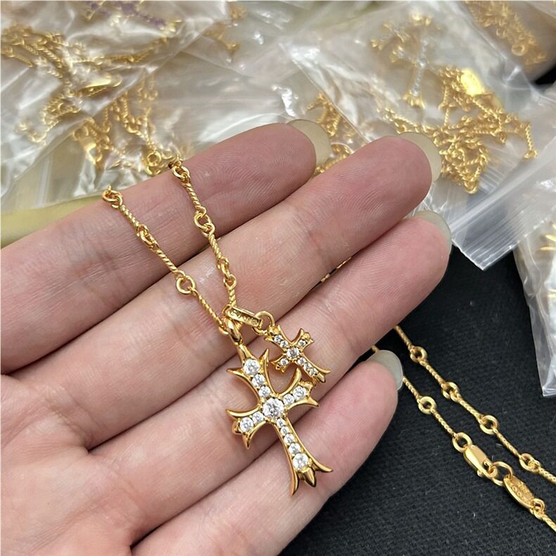 高版克罗伈十吊项链镀18