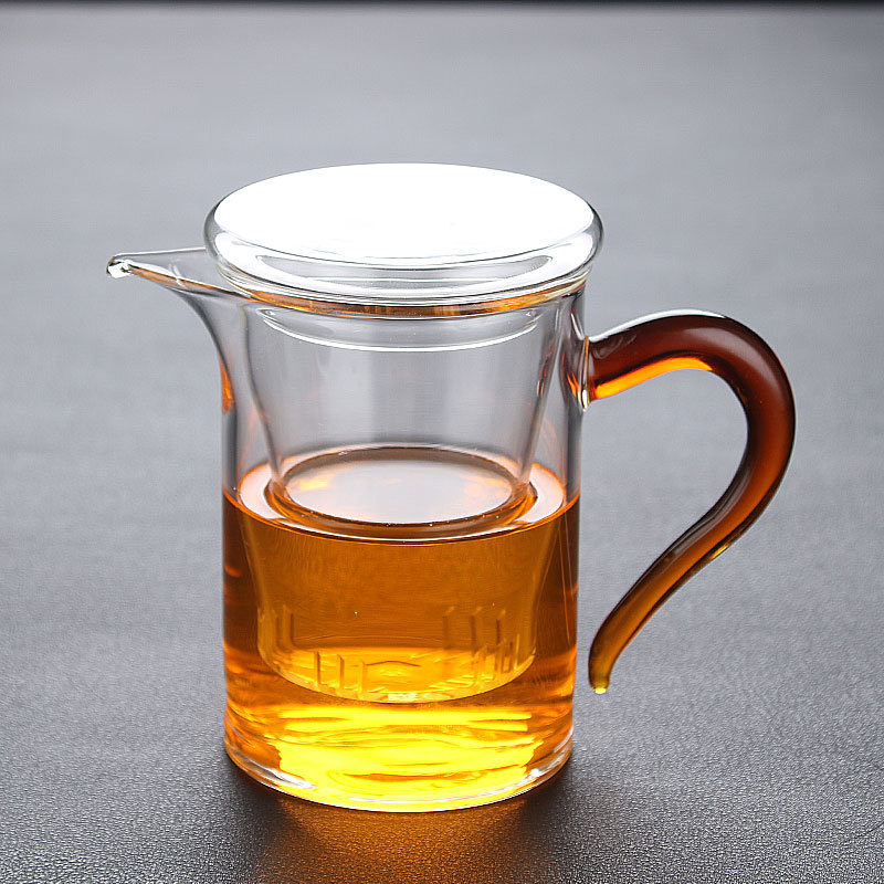 耐高温加厚玻璃泡茶壶冲茶器带过冲茶器