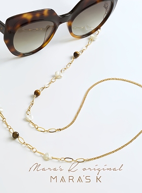 ins风天然巴洛克珍珠眼镜链女潮挂脖复古墨镜链防脱落口罩耳机链