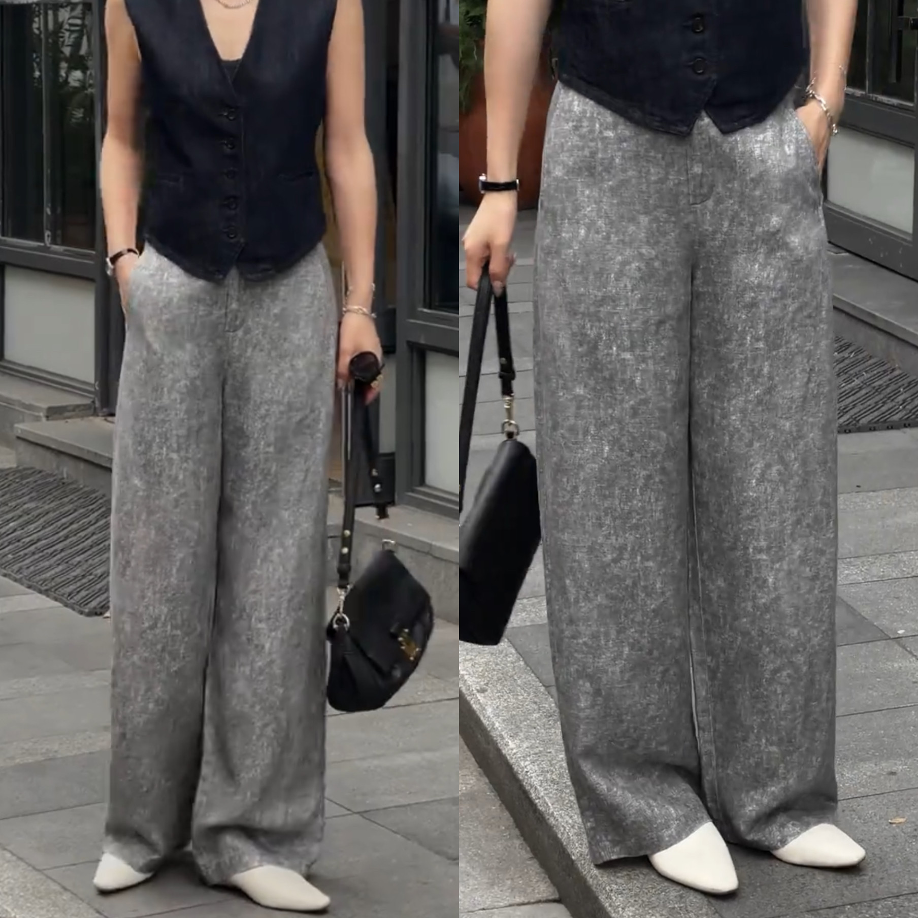 气质百搭显瘦宽松阔腿裤