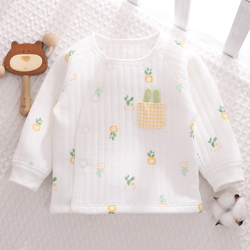 小三月新生婴儿a类秋冬薄棉外套