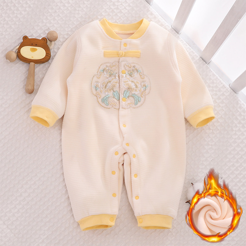 婴儿连体衣秋冬季宝宝加绒长袖哈衣保暖一体绒爬服春秋家居外出服,童装/婴儿装/亲子装,连身衣/爬服/哈衣,淘宝优惠券,粉丝福利购,淘宝优惠卷