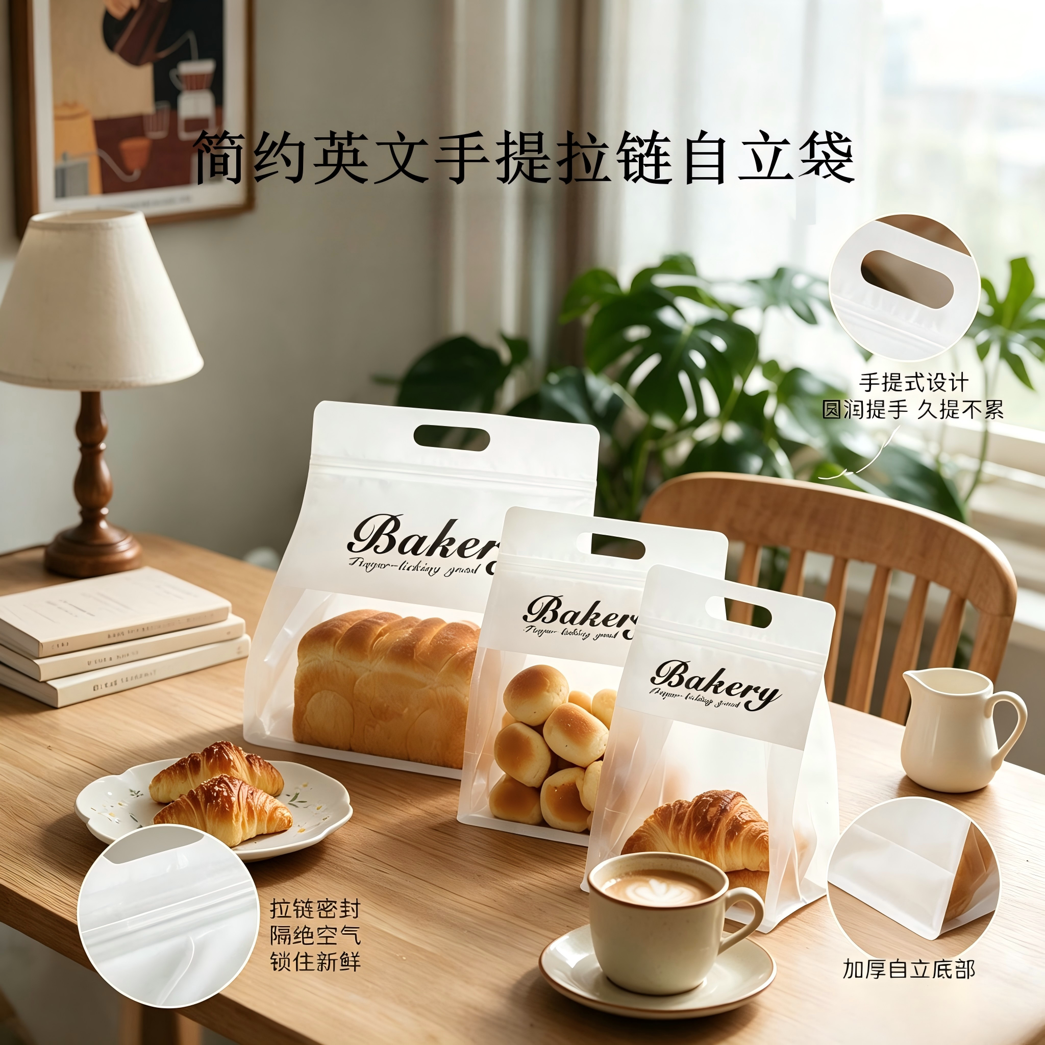 手提吐司面包包装袋西点曲奇袋子