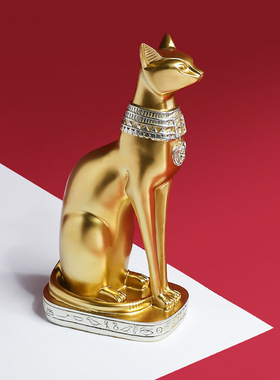 古埃及神猫贝斯特（Bastet）客厅玄关招财猫摆设件乔迁礼物装饰品