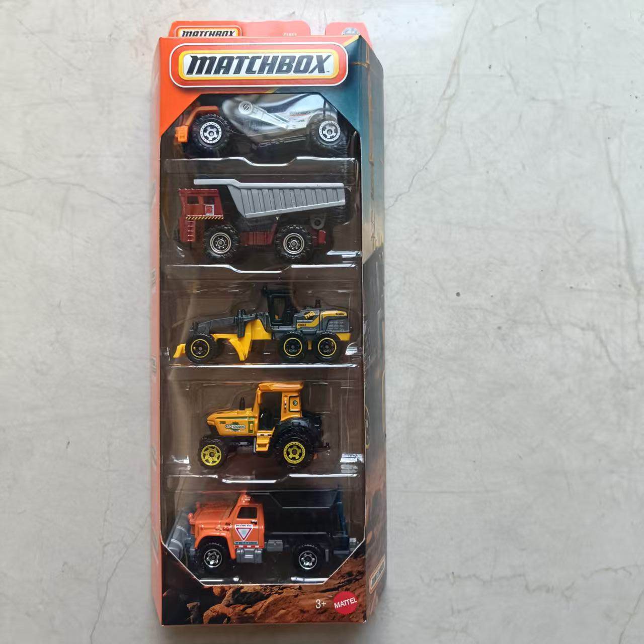 火柴盒工程车合金五辆装