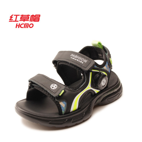 HCMO红草帽男童运动凉鞋夏季户外防滑魔术贴沙滩鞋T0142215