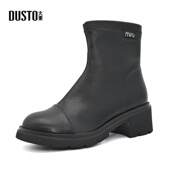 时尚 新款 休闲风中跟粗跟圆头舒适女加绒短靴 靴女2024冬季 大东时装