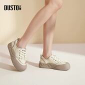 24秋季 新款 时尚 大东面包鞋 中跟平底圆头系带休闲运动鞋 24Q3332