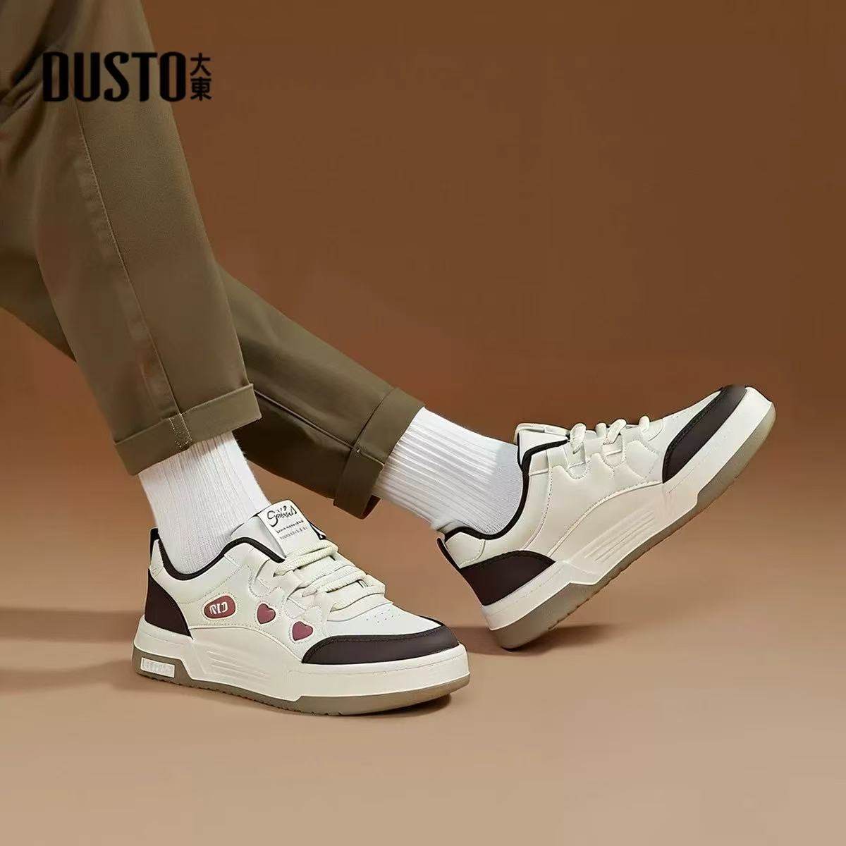 大东休闲鞋24秋季新款时尚简约圆头中跟平底系带厚底鞋24Q7549,女鞋,休闲板鞋,淘宝优惠券,粉丝福利购,淘宝优惠卷