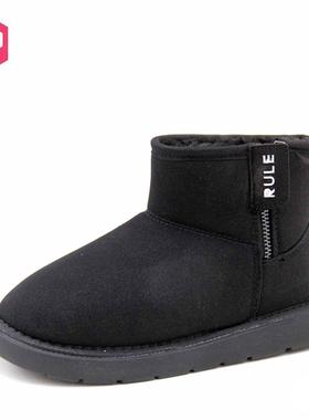 大东雪地靴童靴24新款冬季简约低跟平底套筒童鞋24D1218