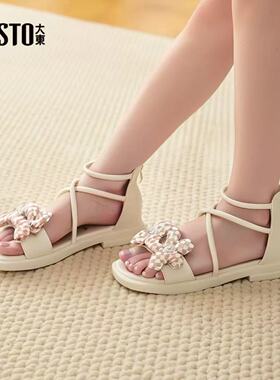 大东女童凉鞋24夏季新款仙女风罗马儿童软底中大童洋气24X1208