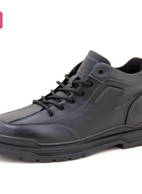 大东马丁靴男鞋24冬季韩版圆头系带户外靴中跟短靴男鞋24D6145