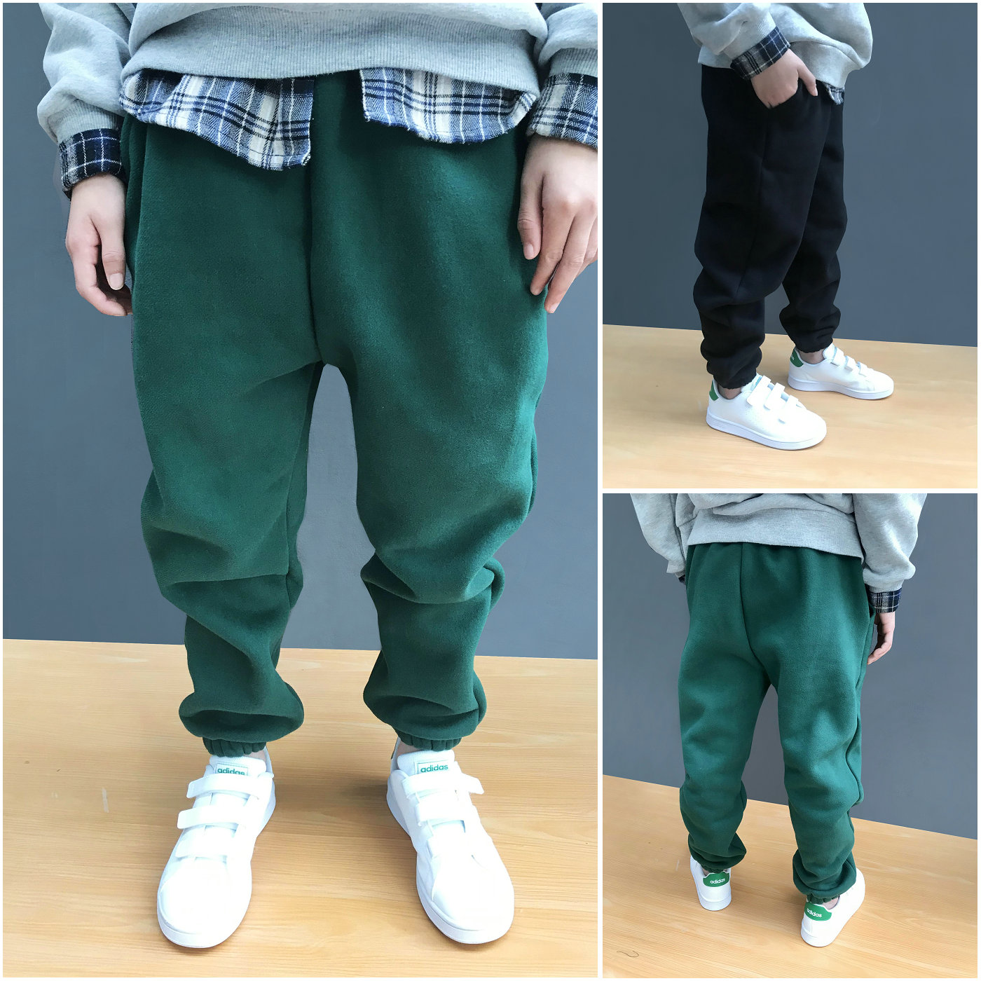 宽松裤长裤保暖儿童皮筋裤子