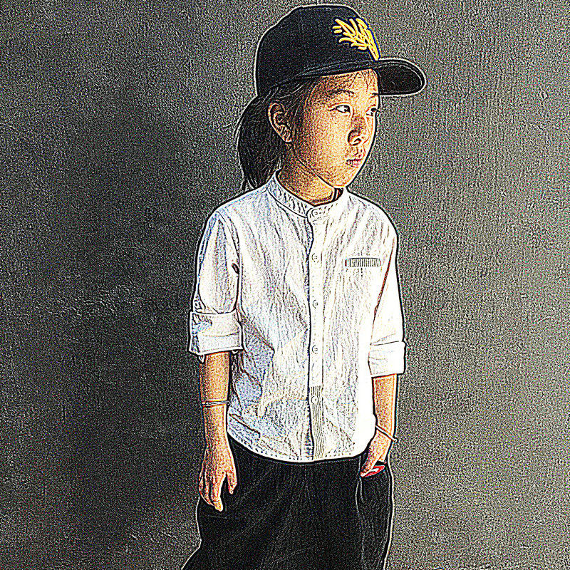 2025中小童儿童棉麻衬衫宝宝夏季上衣春秋长袖上衣棉麻立领男童