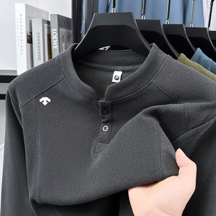 奥特莱斯撤柜迪特价男士德绒长袖T恤时尚打底衫男半高领卫衣户外