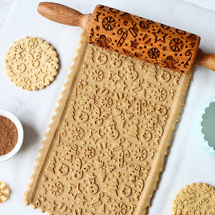 AMAGOUR榉木圣诞节饼干模雪人