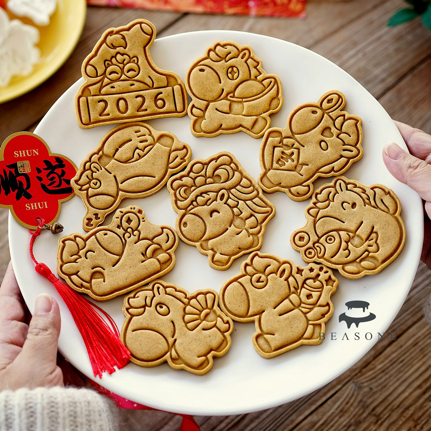 AMAGOUR版权 2026新年小马系列马年發财暴富饼干模具PLA,厨房/烹饪用具,烘焙模具,淘宝优惠券,粉丝福利购,淘宝优惠卷