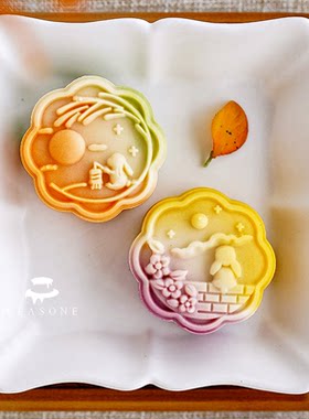 AMAGOUR国潮月饼模绿豆糕