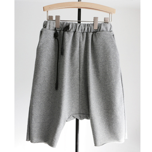 大裆休闲吊裆飞鼠落档运动裤 大码 五分低裆宽松垮裤 夏季 潮牌男短裤