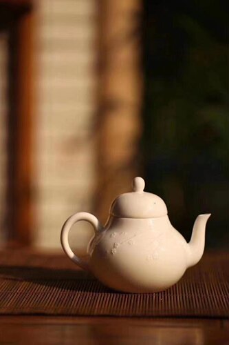 80年代台定出口德化白瓷壶