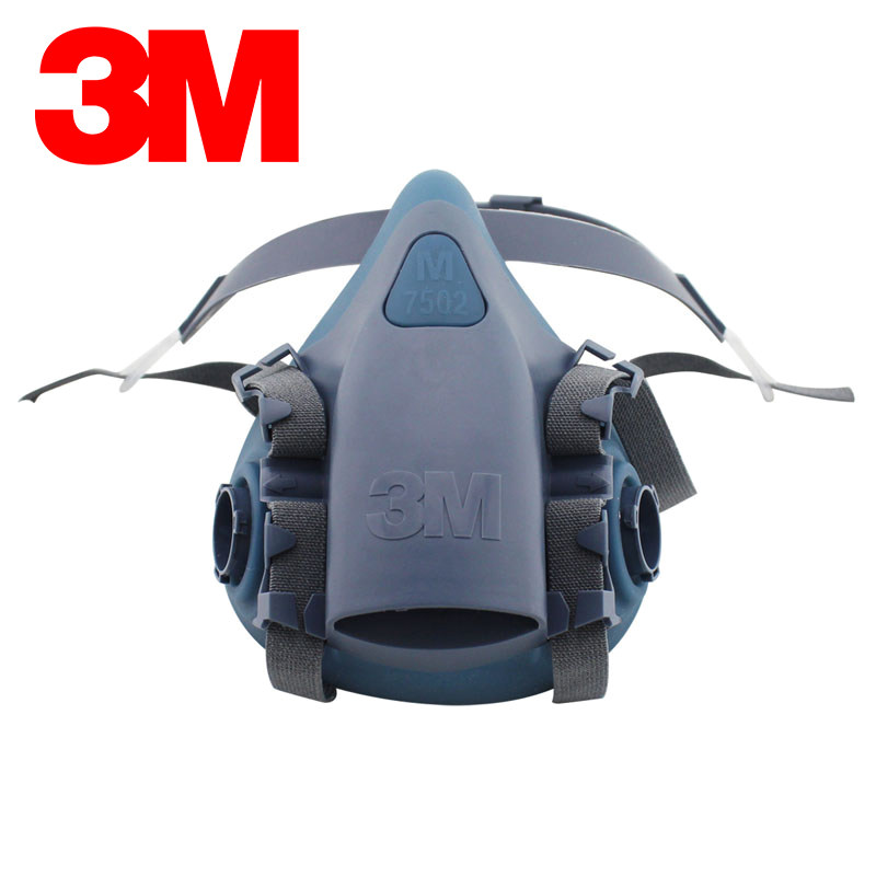 原装正品3m7502防毒面具主体/舒适性硅胶材质配滤毒盒滤棉使用