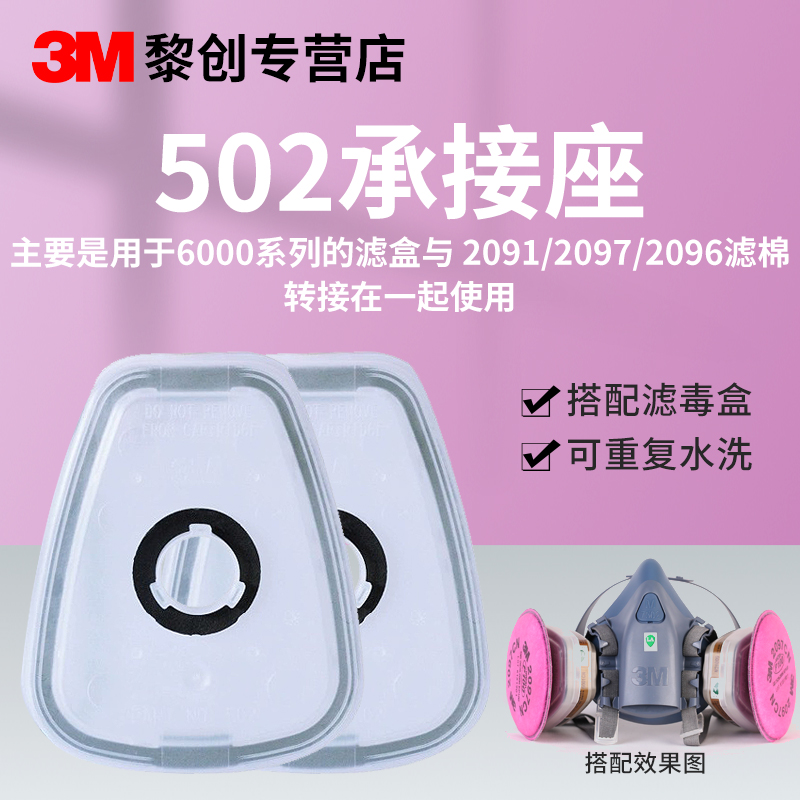 3M502承接滤棉防毒面具配件