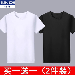 圓領(lǐng)純色上衣服休閑半袖 爵森馬公子男純棉短袖 新款 打底衫 T恤夏季